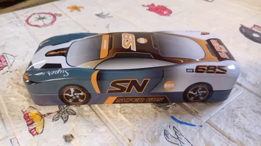 Durable Car Shape Metal Compass Box Perfect Pencil Case for Kids