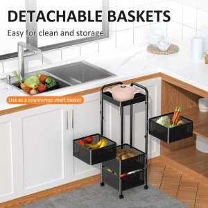 Metal Kitchen Trolley Organizer