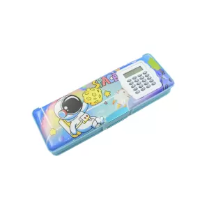 Double Sided Magnetic Geometry Box  Art Plastic Pencil Box for Boys and Girls