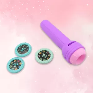 Mini Slide Projector for Kids with 3 Slide and Animated Patterns Flashlight Torch