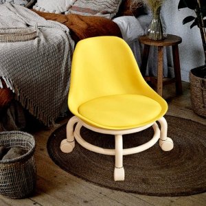 Low Round Rolling Stool Pedicure Stool with Wheels