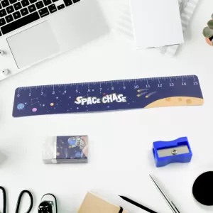 Mix Design Cartoon Wooden Pencil Set  5 in 1 Stationery Set for School Kids