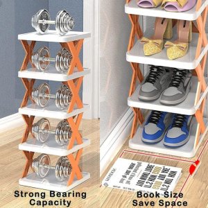 6 Layer Lightweight Shoe Rack Adjustable Foldable Design