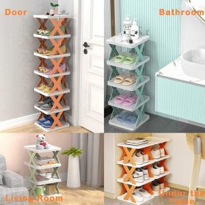 6 Layer Lightweight Shoe Rack Adjustable Foldable Design