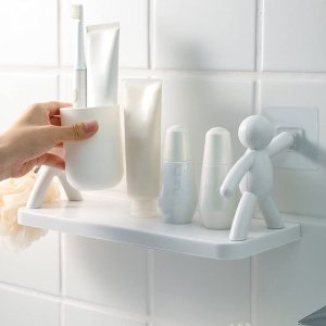 Adhesive Cute Floating Shelves Wall Shelf Human Figurine