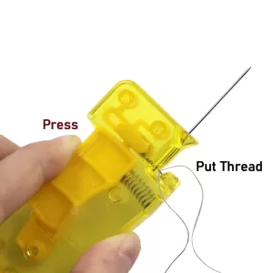 Needle Threader Stylish Appearance Comfortable Grip Lightweight and Portable Automatic Needle Threader for Sewing at Home