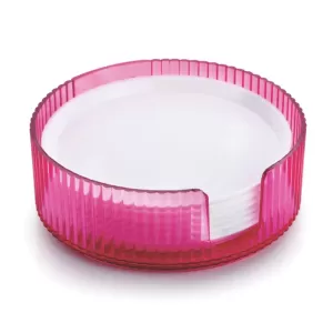 Coasters Set of 6  Plastic Coasters with Spill Protection for Table and Desk