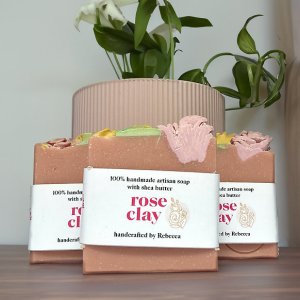 Rose Clay Cold Processed Artisan Soap - for Normal to Oily Skin