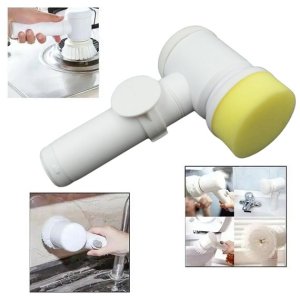 Multifunctional Magic Brush Portable Electric Cleaning Tool with 2 Replaceable Heads 5 in 1