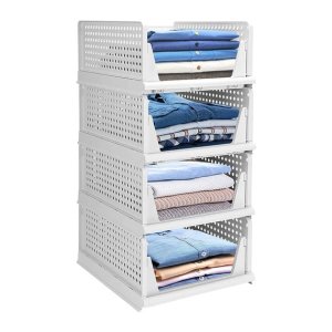 4 Layer Drawer Organizer for Wardrobe Foldable & Stackable