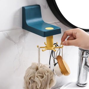 360° Rotating Adhesive Wall Hook Heavy Duty Hanger