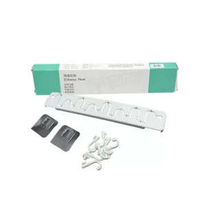 Slideway Adjustable Hook Strong Wall Adhesive Plastic Hooks for Home and Bathroom Use