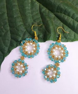 Handmade Elegant Dangle & Light Weight Beaded Earrings