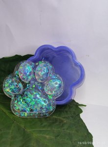 Resin Paw Print Trinket Box