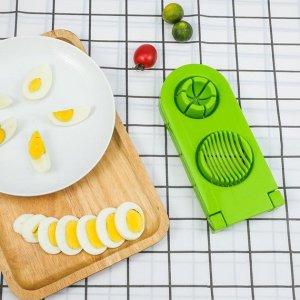2 in 1 Egg Cutter Slicer Kitchen Gadget for Easy Slicing