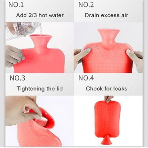 Small Rubber Hot Water Heating Pad for Pain Relief
