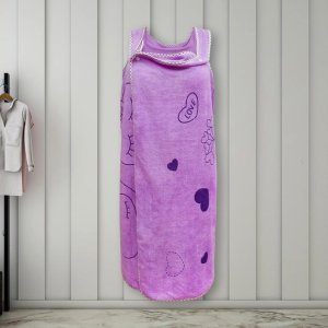 Soft Cotton Bathrobe for Girls & Women Quick Dry Dress Towel 1PC