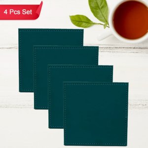 Durable Square Tea Coasters Dining Table Decor 4Pcs