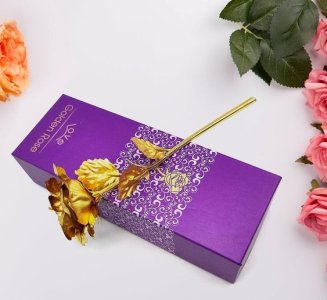 Luxury Gold Plated Artificial Rose in Premium Box