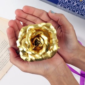Luxury Gold Plated Artificial Rose in Premium Box