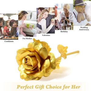 Luxury Gold Plated Artificial Rose in Premium Box