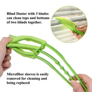 Window Blind Cleaner Duster Brush Microfiber Sleeves