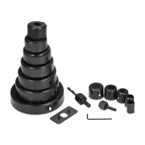 16 Piece Hole Saw Drill Bit Set for Wood  Plastic Metal Cutting