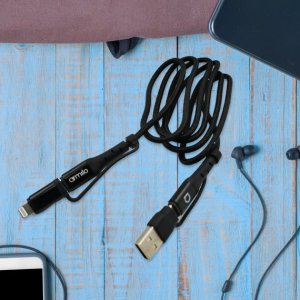 3 in 1 Fast Charging Cable Type C & iPhone Support