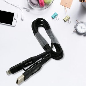 3 in 1 Fast Charging Cable Type C & iPhone Support