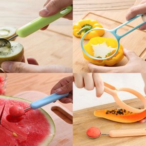 2 in 1 Soft Fruit Peeler and Baller Kitchen Gadget Tool