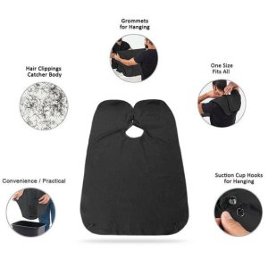 Black Beard Apron Hair Clippings Catcher