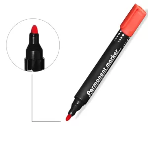 Red Permanent Markers For White Board Pack Of 12