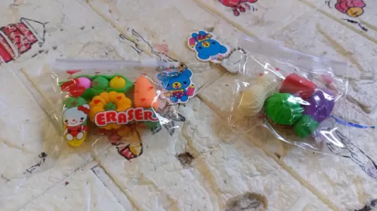 Cute Vegetable And  Fruit Erasers  Stylish Colorful Set for Kids