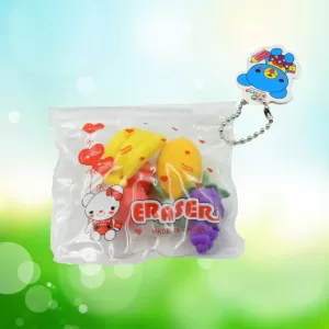 Cute Vegetable And  Fruit Erasers  Stylish Colorful Set for Kids