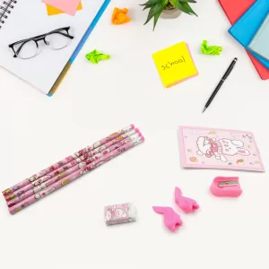 Kids Stationery Kit  Wooden Pencil Sharpener Diary Set