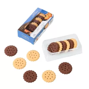 6 Piece Biscuit Shape Erasers For School And Office Gift