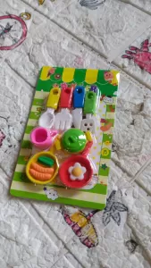 Fancy And Stylish Colorful Erasers  Cute Novelty Eraser Set 9 PC And 8 PC Set