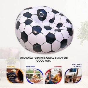 Football Sofa Inflatable Soccer Ball Chair Kids Size
