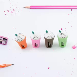 3d Cute Coffee And Ice Cream Shape Sharpener Rotary Manual Pencil Sharpener For Kids