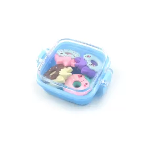 3D Fancy And Stylish Colorful Erasers with Plastic Case