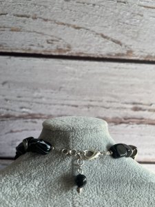 Stylish Black Agate Necklace for Women-Handmade Jewelry