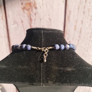 Dazzling Blue Speckled Agate Necklace-Handmade Jewelry