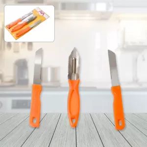 3 in 1 Stainless Steel Kitchen Knife Set