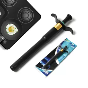 Stainless Steel Black Gas Lighter  Kitchen Tool