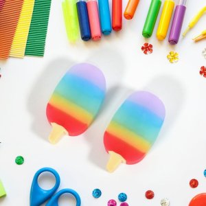 Jelly Popsicle Erasers Cute Novelty Eraser Set 2 Pc Mix