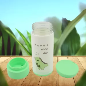 Outdoor Sport Glass Water Bottle 350ml  Leak Proof BPA Free