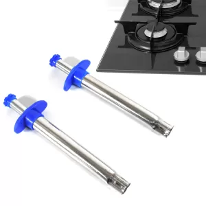 Stainless Steel Gas Lighter Long Lasting Use 2 Pc Set