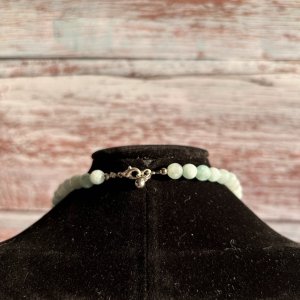 Pastel Blue Agate Necklace-Handmade Jewelry