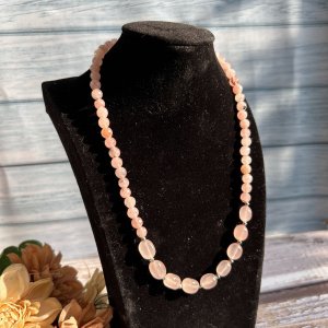 Elegant Pink Agate Necklace- Handmade Jewelry