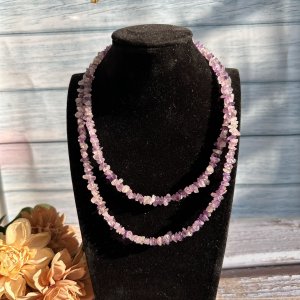 Charming Long Amethyst Neck